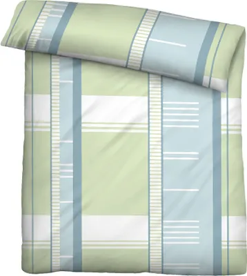 Produktbild von Traumhaft schlafen - Castell - Markenbettwäsche Microfaser Seersucker Bettwäsche 0260337 STREIFENMIX color: pistaziengrün, size: 1x 135x200 cm + 1x 80x80 cm