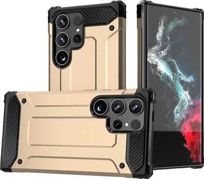 Produktbild von Mobigear Outdoor  Samsung Galaxy S24 Ultra Hülle Hardcase Backcover Stoßfest - Gold