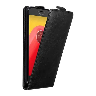 Image de Cadorabo Housse pour Motorola MOTO C Housse de protection en noir Flip Etui Housse de portable Case Cover