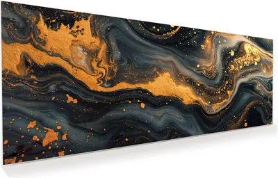 Produktbild von Glasbild 125x50cm in XXL für Wohnzimmer, Schlafzimmer Motiv Abstrakter Wirbel
