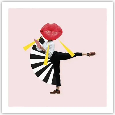Produktbild von Poster - Poster ohne Rahmen - Grafik Mund Mann - 60x60 cm - Wand Bild - Wanddeko - Wandbilder - Kunstposter - Wandposter - Bilder - Kunstdruck - Wanddekoration - Wandbild - P2XAC60x60-4559