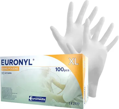 Zdjęcie produktu dla SIS, bezpudrowe rękawiczki jednorazowe XL do użytku medycznego, białe