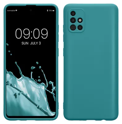 Produktbild von kwmobile Handyhülle für Samsung Galaxy A51 Hülle - weiches Handy Silikon Case - Schutzhülle Cover - Petrol matt