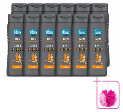 Produktbild von 12 x Odorex For Men Sport Refresh Duschgel - 300 ml - Sparpackung - 12 Stücke