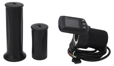 Obrázek produktu pro Sada měřicích přístrojů pro elektrická kola, displej ABS-LCD, poloviční řídítka a kabel 5P, kompatibilní s napětím 24 V, 36 V, 48 V a 60 V