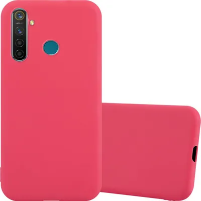 Produktbild von Cadorabo Hülle für Realme 5 PRO / Realme Q Schutzhülle in Rot Handyhülle TPU Silikon Etui Case Cover