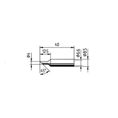 Produktbild von ERSA Dauerlötspitze Serie 0832 NDLF Angeschrägt 4,0mm