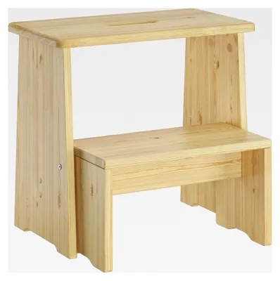 Produktbild von Klapphocker aus Kiefernholz in Natur oder Weiß