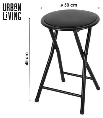 Produktbild von Urban Living Klapphocker Hocker Klappstuhl 224737 schwarz