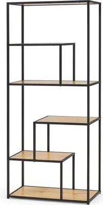 Zdjęcie produktu dla Regał industrialny loftowy 170x70x33 metalowy czarny dąb biuro salon