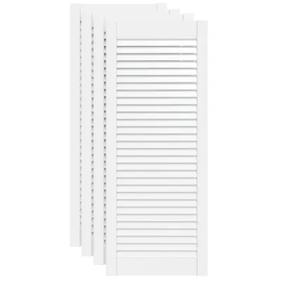 Zdjęcie produktu dla vidaXL Drzwi do szafy listwowe 4 szt. białe 99,3x39,4 cm lite drewno