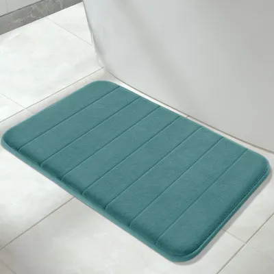 Productafbeelding van Antislip badmat, 81 x 51 cm, super absorberend, dik, machinewasbaar, eierschalenblauw