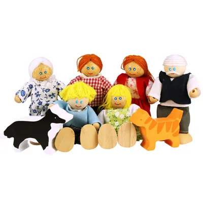 Image de Bigjigs Houten Poppenhuis Familie