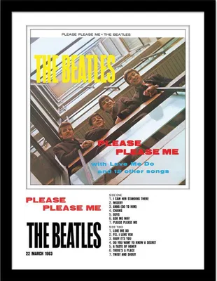 Immagine prodotto di The Beatles - Stampa con cornice "Please Please Me" PM10357 (40 cm x 30 cm) (Multicolore)
