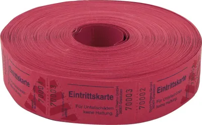 Produktbild von Wolf & Appenzeller Eintrittskarten Rolle, Rot