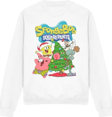 Produktbild von SpongeBob SquarePants - Sweatshirt für Herren/Damen Uni TV12634 (XL) (Weiß)