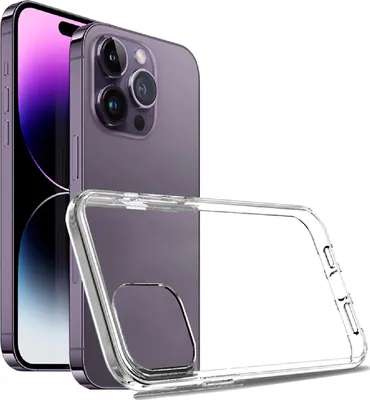 Produktbild von Handyhülle für iPhone 14 Pro Max Stoßfest passgenau Transparent Schutz Hülle aus Silikon/TPU