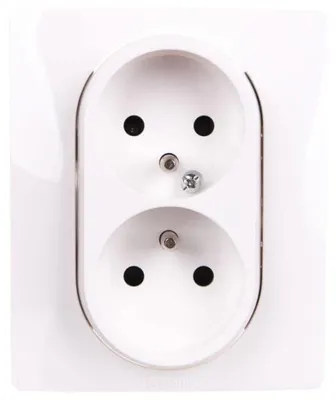 Image de Legrand Compact double prise 16 A 250 V avec couvercle blanc (764541)