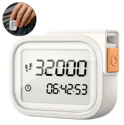 Produktbild von Schrittzähler kompakt ohne Smartphone LCD Pedometer 3D Schrittmessung Energiesparmodus leicht tragbar mit Band für Alltag Sport Senioren