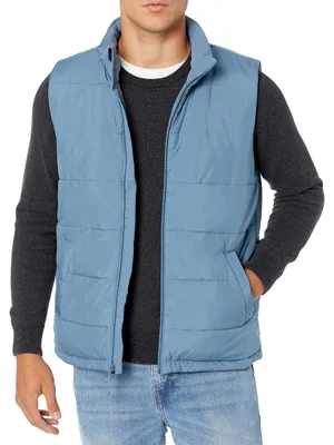 Produktbild von A. Essentials Herren Mittelschwere Isolierte Daunenweste Mit Fleecefutter, Hellb