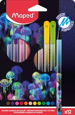 Image de Maped 844403 Maped feutre de coloriage DEEPSEA PARADISE, étui carton de 12 pièces