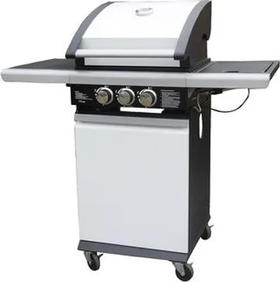Produktbild von Patton Patio Chef 2 +, 8000 W, Grill, Erdgas, 3 Zone(n), Wagen, Edelstahl, Weiß