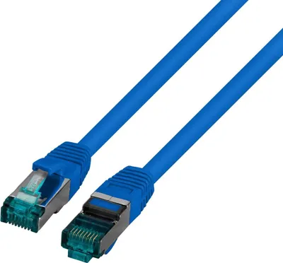 Produktbild von Patchkabel RJ45 S/FTP Kat. 6A LSZH blau 0,25m