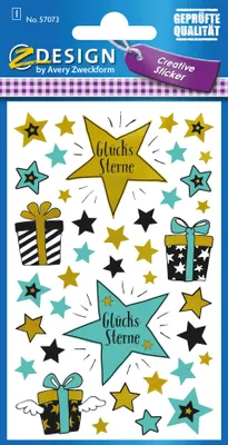 Produktbild von AVERY Zweckform ZDesign Sticker "Glückssterne" 39 Sticker