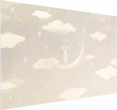 Produktbild von Posterpapier Poster - Mouse on the Moon 60x40 cm Für Kinder e-A-10136-ao-a