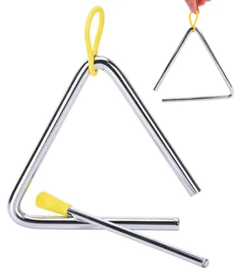 Produktbild von Dreieckige Eisenpfeife - 12,7 cm - Mit Kunststoffhaken - 1 Stück