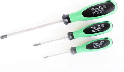 Productafbeelding van SALTUS Schroevendraaierset, 3-delig. Professionele schroevendraaierset met kruiskop (PH), pozidriv (PZ) en torx (TX) bits