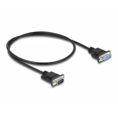 Produktbild von Seriell Nullmodemkabel RS-232 D-Sub 9 Stecker/Buchse Slim 0,5m