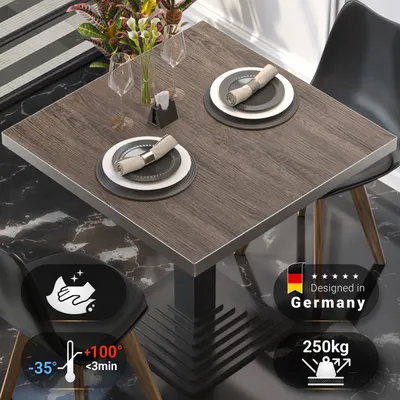 Produktbild von BRASIL | Gastro Tischplatte | B:T 80 x 80 cm | Light Wenge | Quadratisch | Gastro Tischplatte
