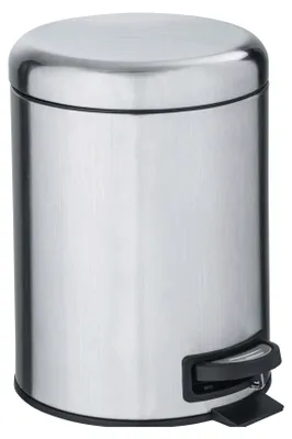 Produktbild von WENKO Kosmetik Tret Eimer LEMAN 5 L Abfall Müll Edelstahl Küchen Bad WC Büro