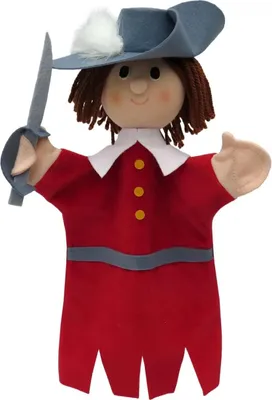 Produktbild von Musketier rot 31 cm, Handpuppe