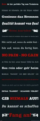 Immagine prodotto di Motivazionale - Slim-Poster - Allenamento in palestra - Niente scuse! Nero