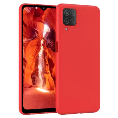 Produktbild von EAZY CASE - TPU Hülle für Samsung Galaxy A12, TPU Case stoßfeste Handyhülle, weiches Cover mit Kameraschutz, Silikonhülle in Rot