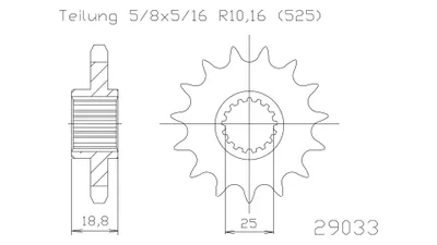 Produktbild von ESJOT Antriebsritzel "29033" 525