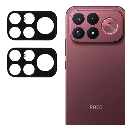 Immagine prodotto di 2 protezioni in vetro temperato per la fotocamera, protezione per l'obiettivo, compatibili con Xiaomi Poco F9 Ultra 5G, protezione completa, durezza 9H