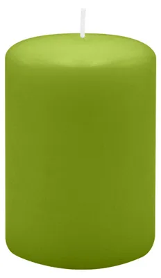 Produktbild von Stumpenkerzen 100 x Ø 70 mm, Limonegrün, 12 Stück