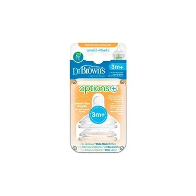 Produktbild von Dr. Brown's WN2201 Options+ Level 2 Teats Baby-Sauger, BPA-frei