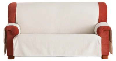 Bankhoes für 4-Sitzer, Ecru, 190 cm, waschbar