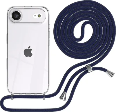 Produktbild von EAZY CASE Handykette mit Hülle für Apple iPhone Air Backcover Handykette, zum Umhängen in Dunkelblau