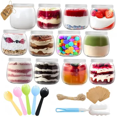 Productafbeelding van Solidchoice - Set van 12 Yoghurtglazen, 200 ml