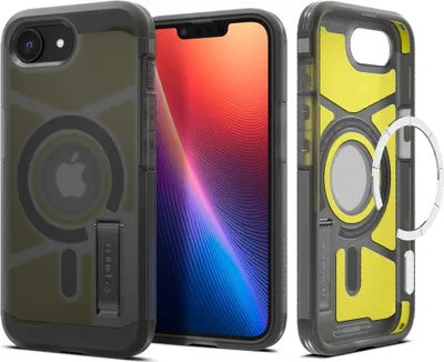 Produktbild von Spigen Tough Armor Mag MagSafe - iPhone 16e Hülle (Frostschwarz)