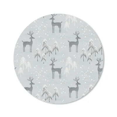 Produktbild von MuchoWow® Mauspad Mousepad Muster - Hirsche - Winter 40x40 cm - Mousepads - Maus Mat - Pad - Mausunterlage - Schreibtisch Accessoires
