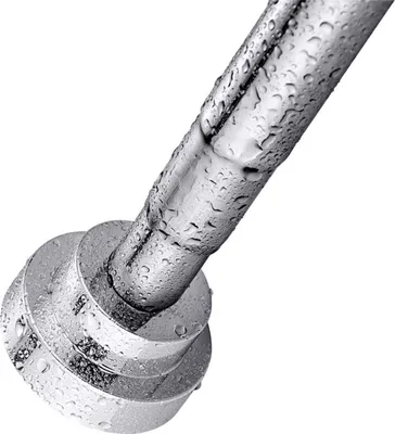 Produktbild von Edelstahl Duschvorhangstange ohne Bohren - rutschfest verstellbar - ausziehbare teleskopische Schiene - für Schränke, Badezimmerfenster - Türöffnungen 105-170 cm
