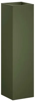Image de vidaXL Pot de jardin, vert olive, 20 x 20 x 75 cm, en acier laminé à froid