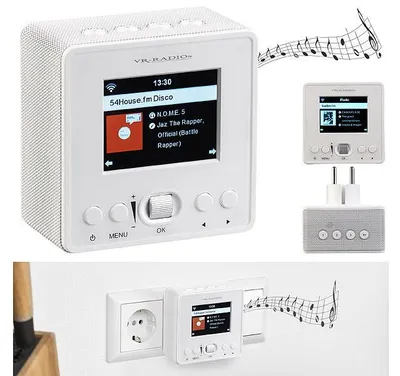 Image de VR-Radio IRS-310 Internet Steckdosenradio mit WLAN & Bluetooth 5, 6,1-cm-Display, 6 Watt