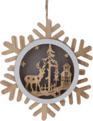 Immagine prodotto di Decorazione natalizia in legno da appendere, 12 cm